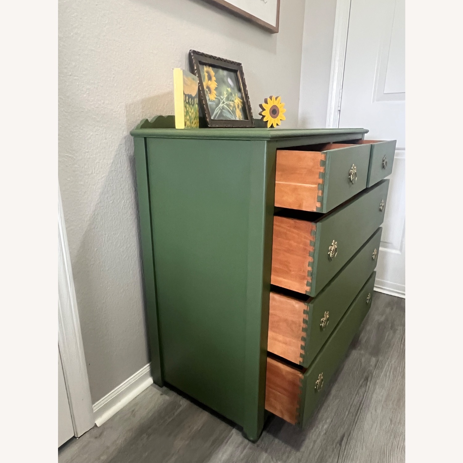 Simmons Furniture Green Wood Dresser - image-2
