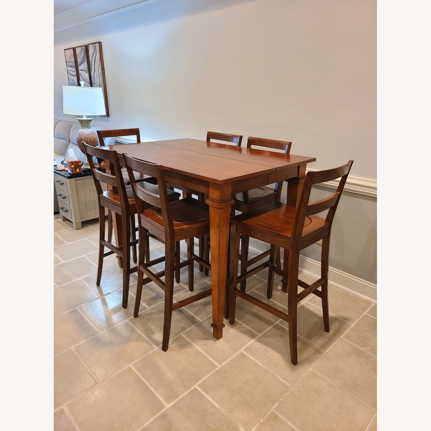 Dark Brown Wood Play Table - image-2