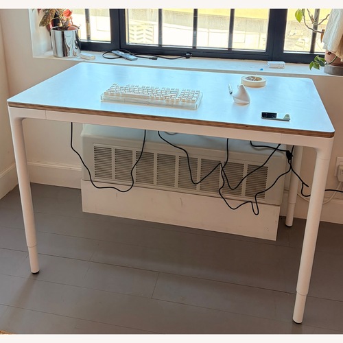 Used Branch White Wood Desk for sale on AptDeco
