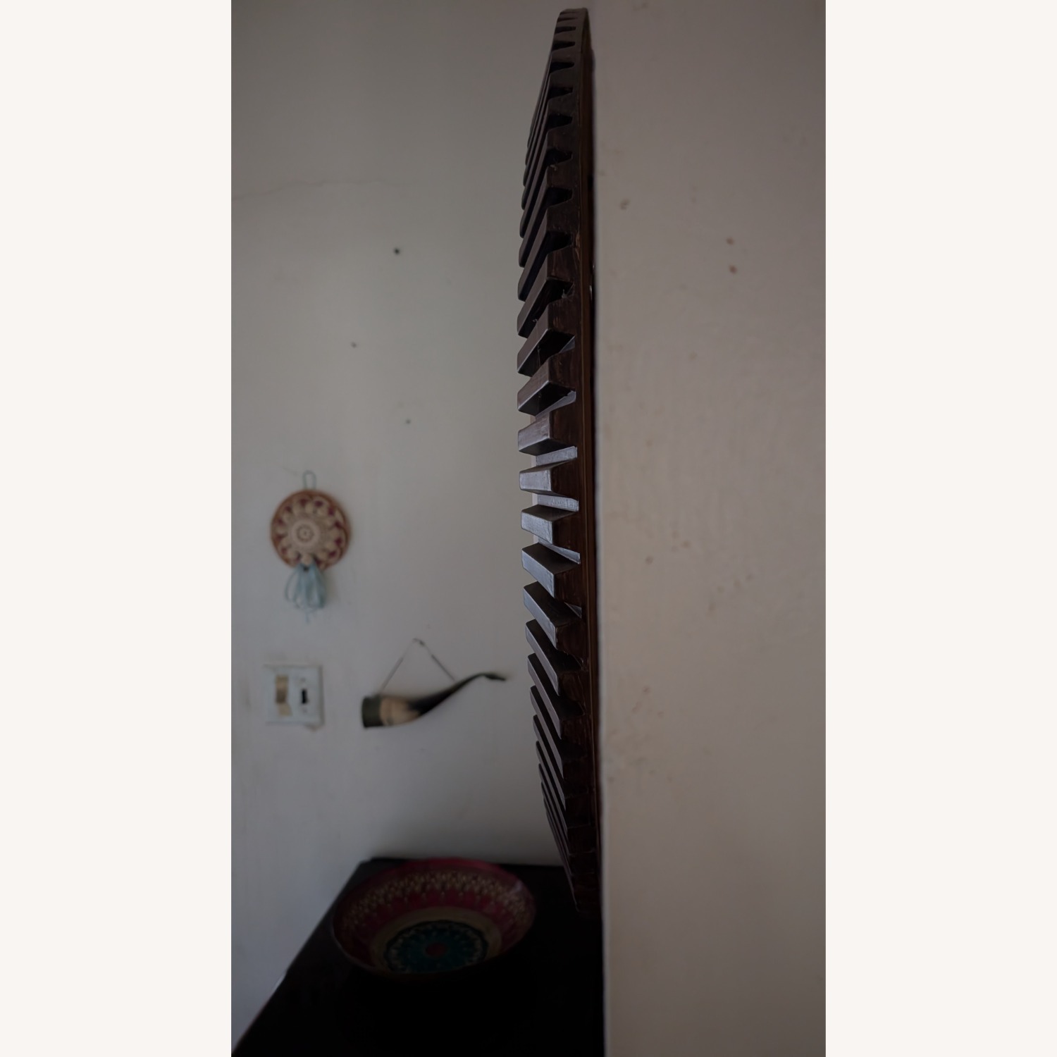 Tommy Bahama Dark Brown Wood Wall Mirror - image-2