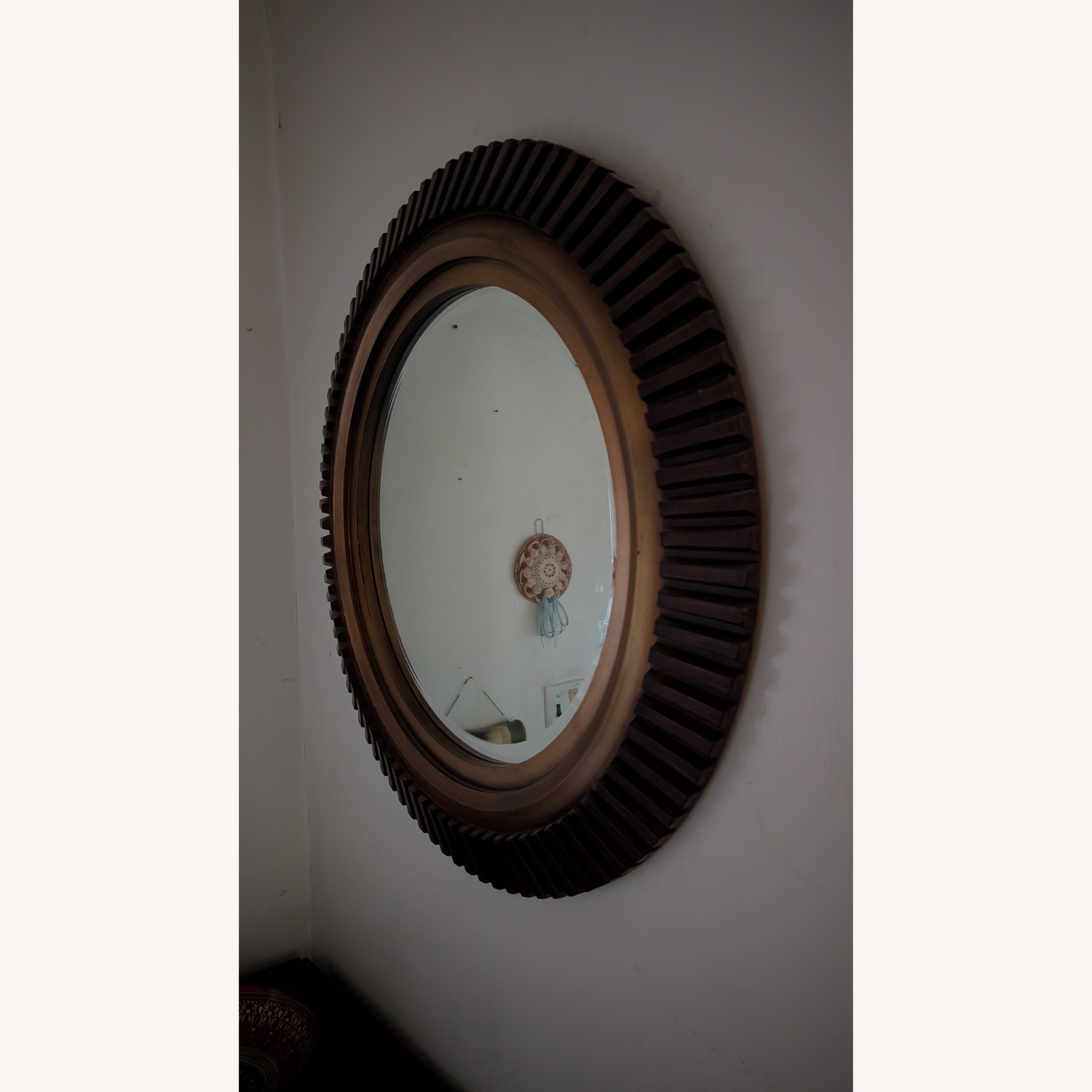 Tommy Bahama Dark Brown Wood Wall Mirror - image-1