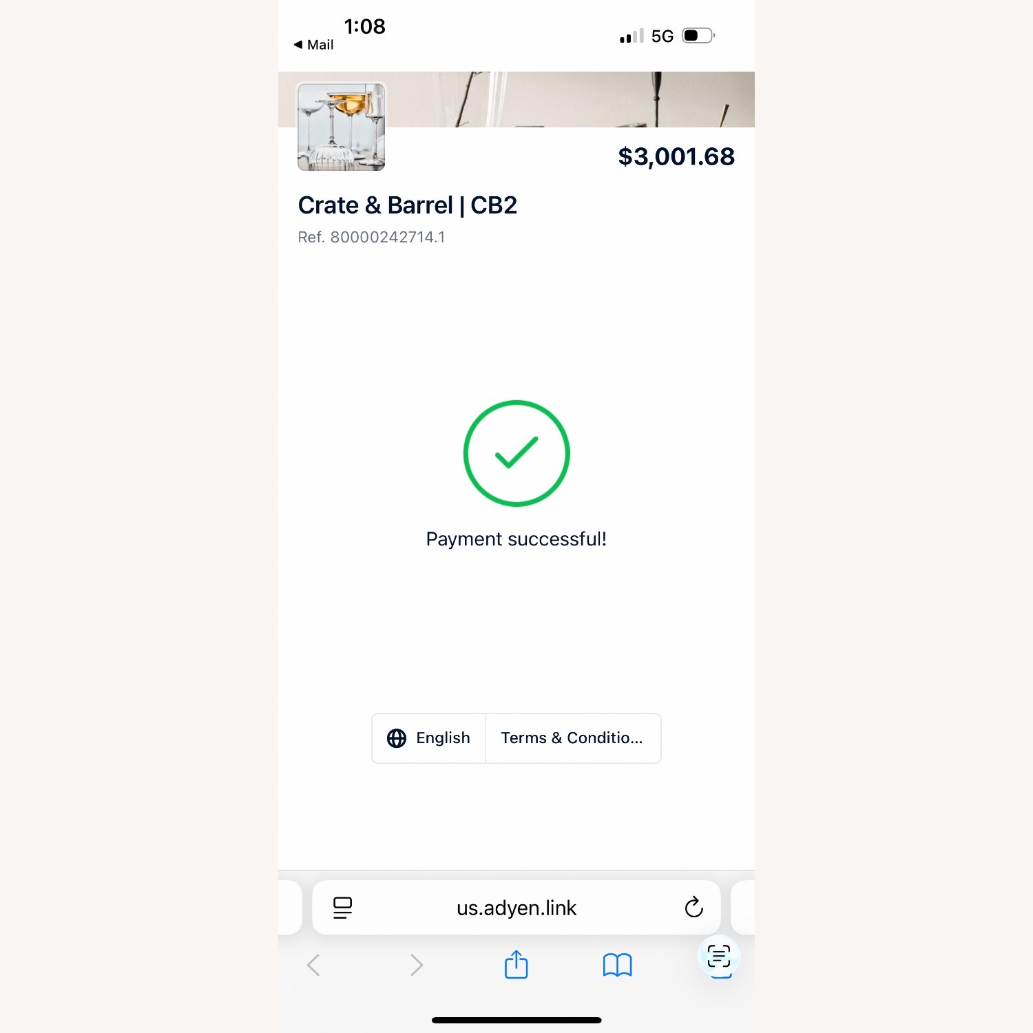 Crate & Barrel Aris 74” Sofa - image-5