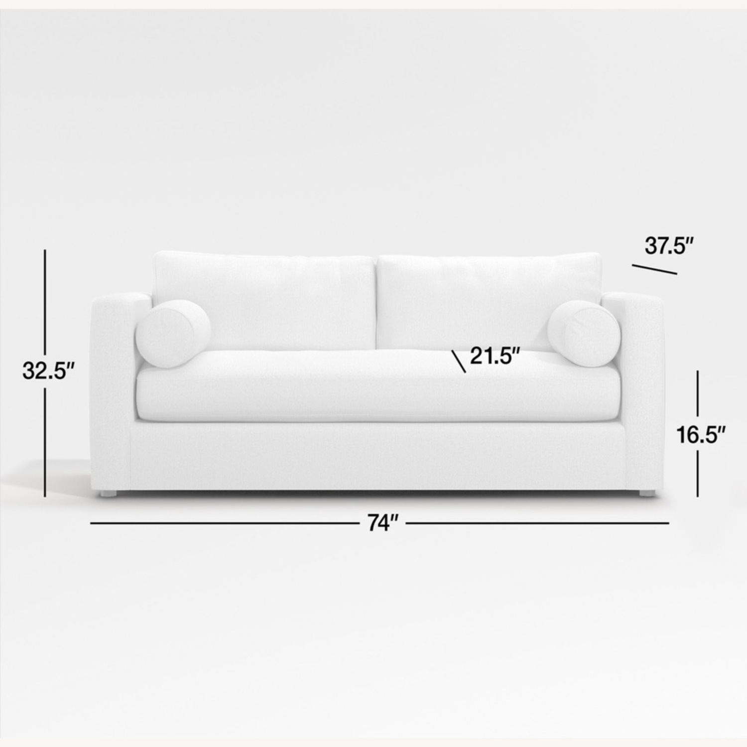 Crate & Barrel Aris 74” Sofa - image-3