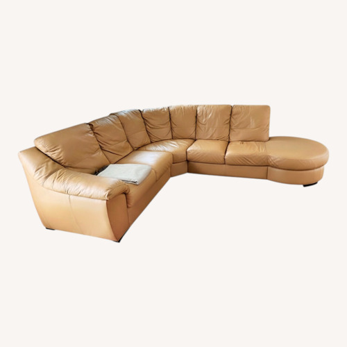 Used Bloomingdale's Leather 3+ Piece Sectional for sale on AptDeco