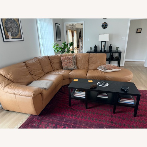 Used Bloomingdale's Leather 3+ Piece Sectional for sale on AptDeco
