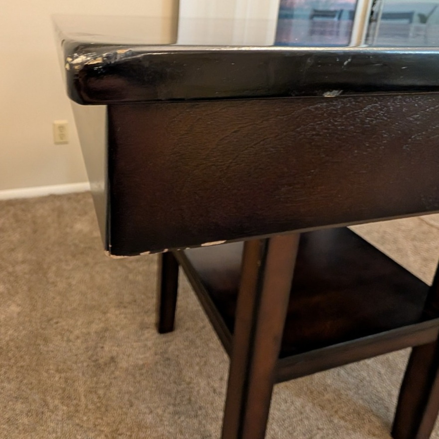 Wayfair Dark Brown Wood Dining Table - image-5