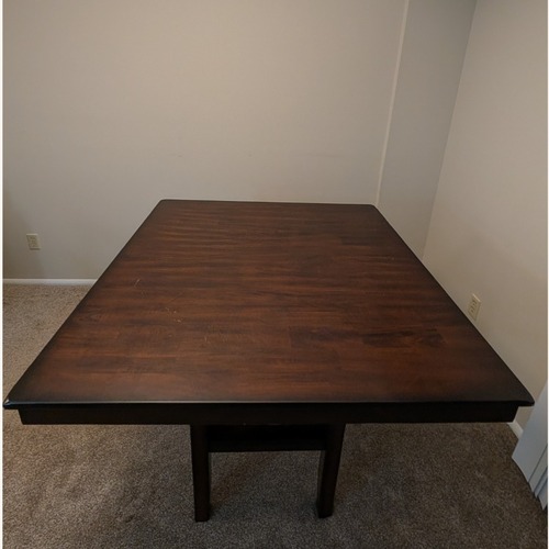 Used Wayfair Dark Brown Wood Dining Table for sale on AptDeco