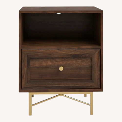 Used Wayfair Dark Brown Wood Nightstand for sale on AptDeco