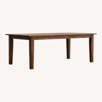 Crate & Barrel Dark Brown Wood Dining Table