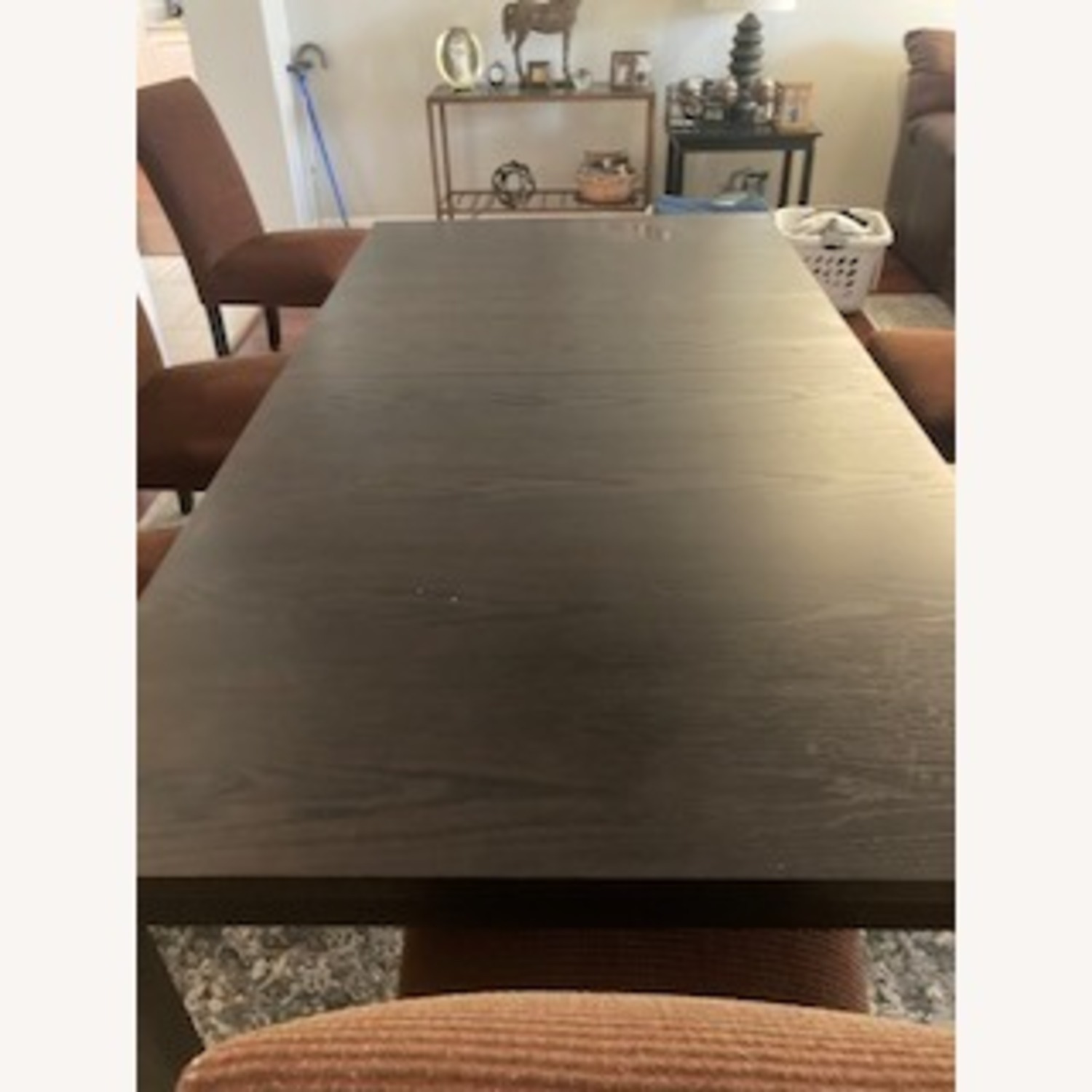 Crate & Barrel Dark Brown Wood Dining Table - image-4