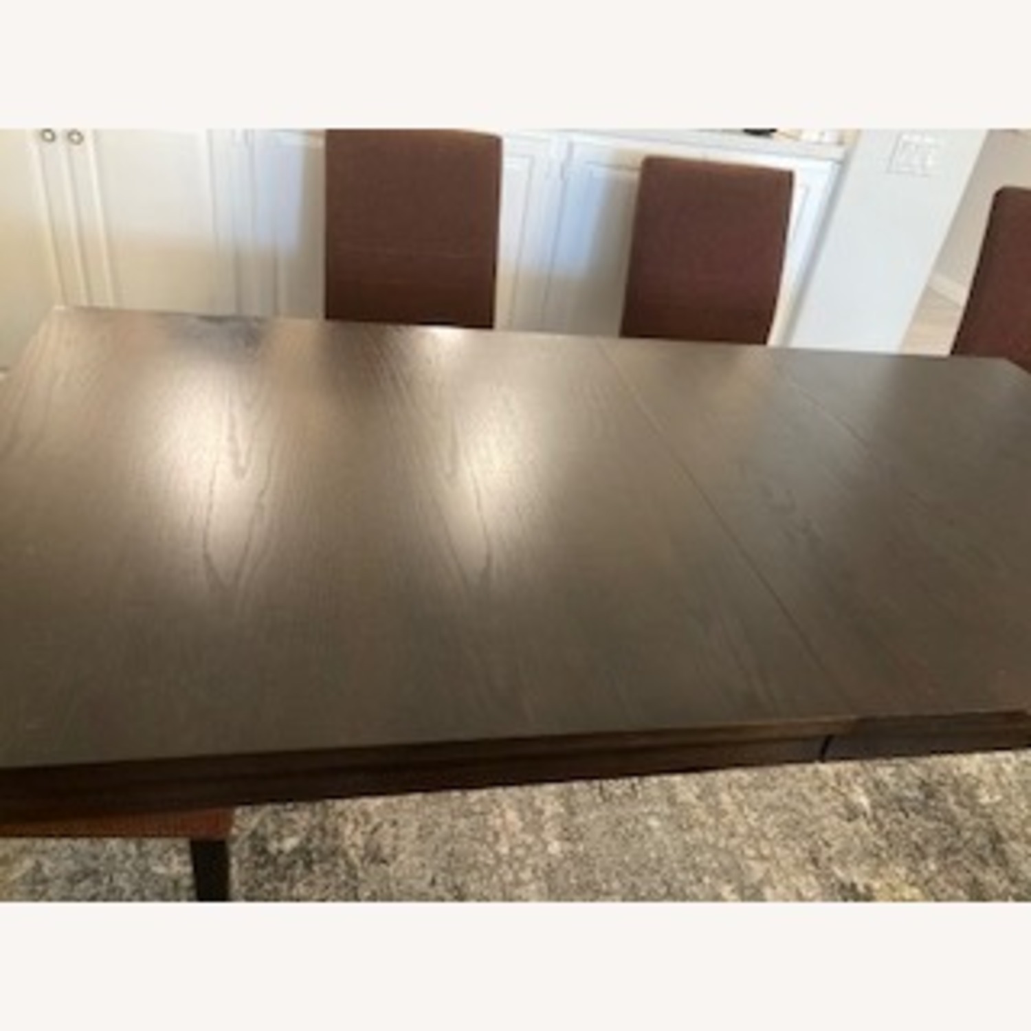 Crate & Barrel Dark Brown Wood Dining Table - image-3
