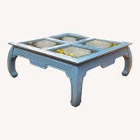 Vintage Refinished Sage Ming Solid Coffee Table