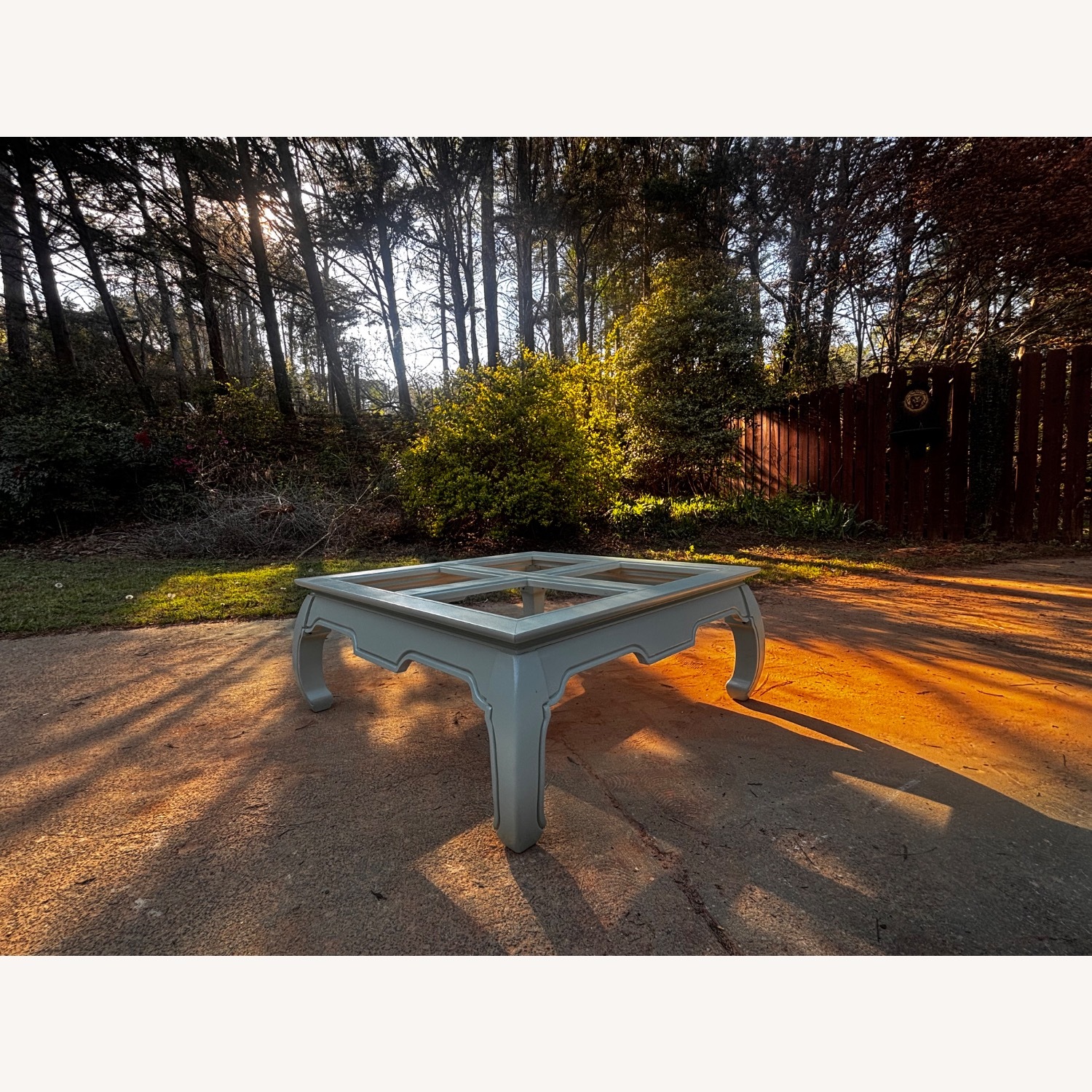 Vintage Refinished Sage Ming Solid Coffee Table - image-3