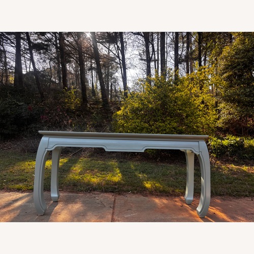 Used Vintage Refinished Sage Solid Ming Console Table for sale on AptDeco