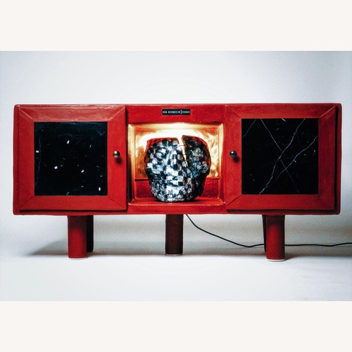 Used Red Concrete Sideboard for sale on AptDeco