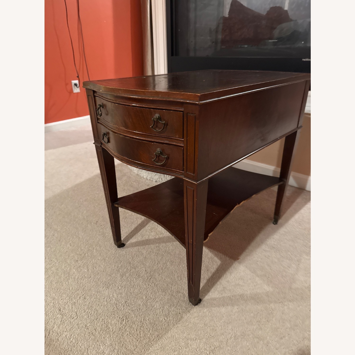 Dark Brown Wood Nightstands - image-11