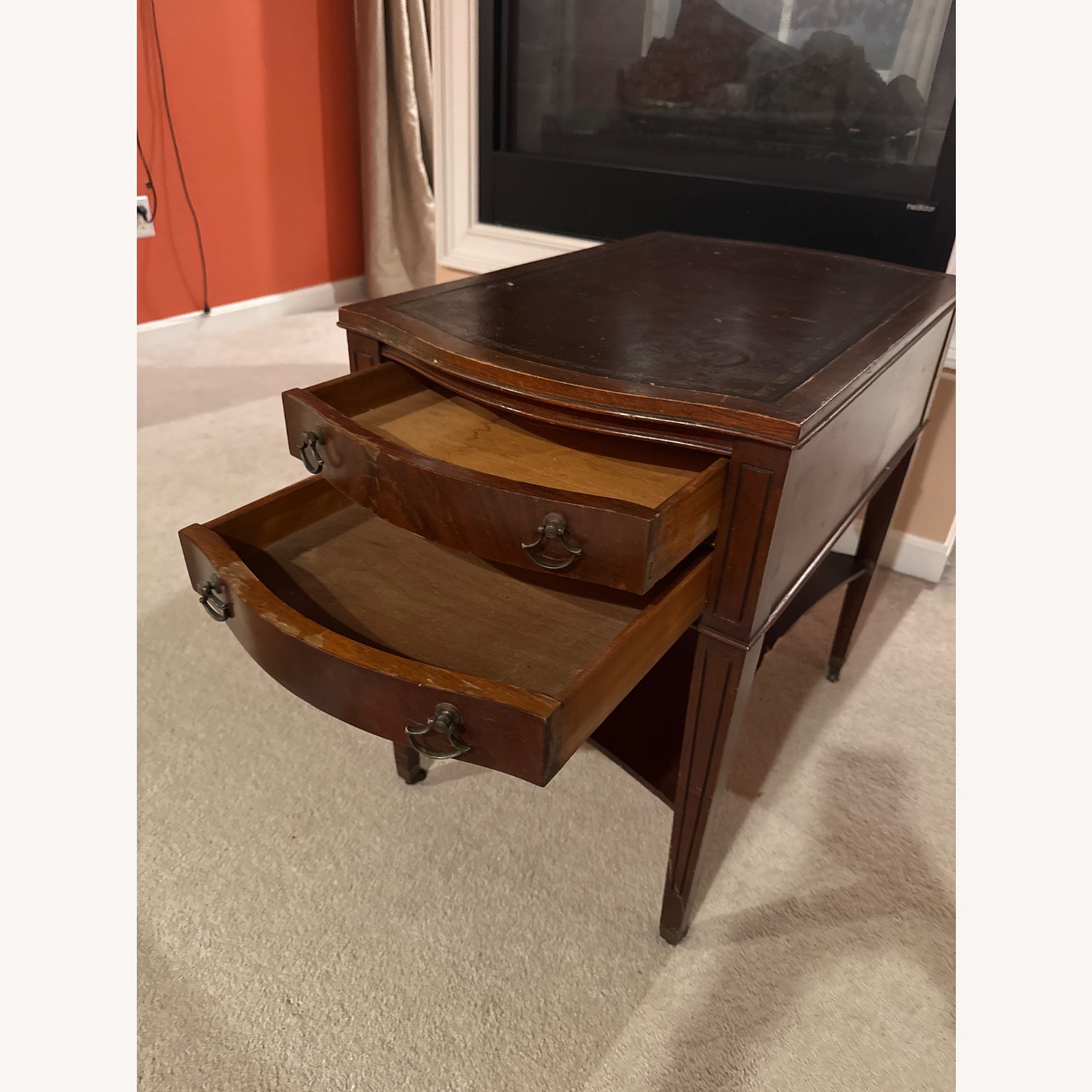Dark Brown Wood Nightstands - image-12