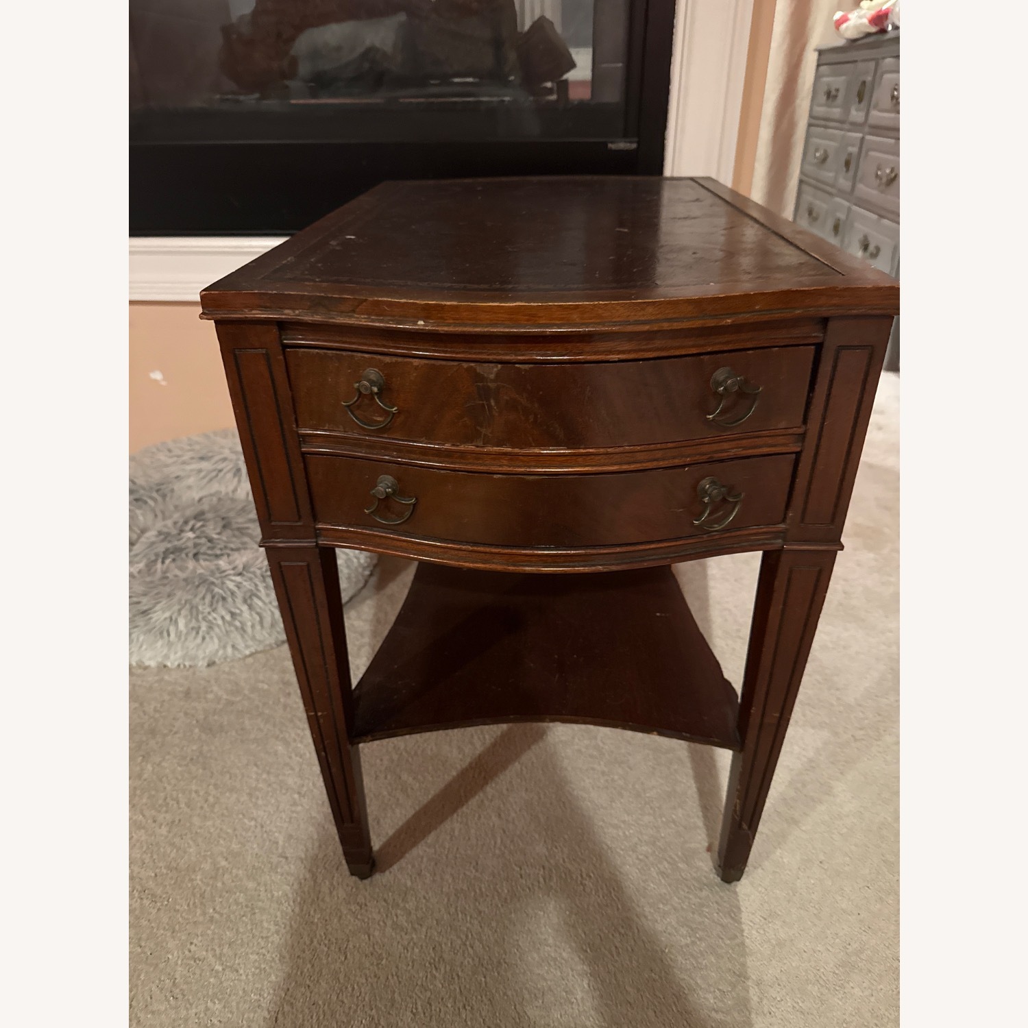 Dark Brown Wood Nightstands - image-8