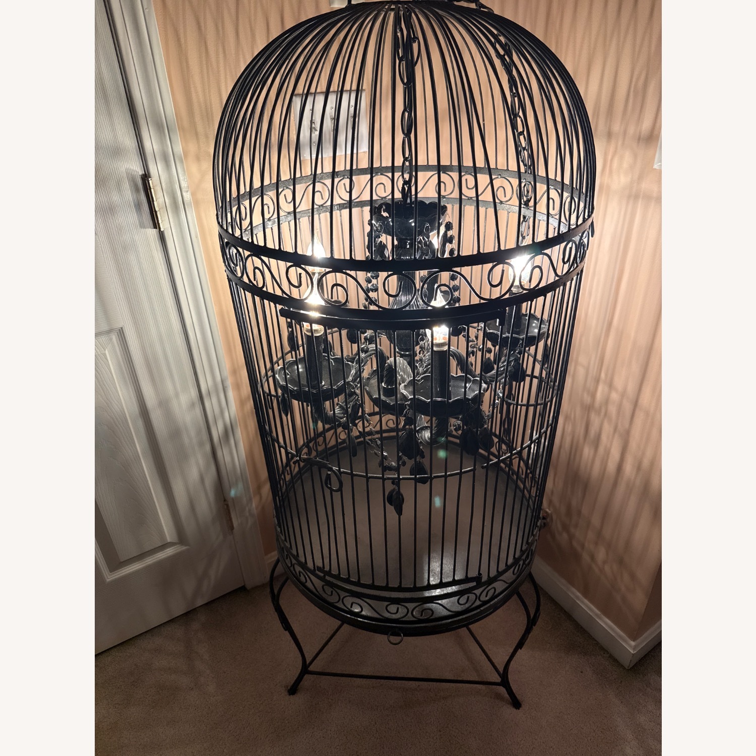 Vintage/Antique Black Floor Lamp - image-2