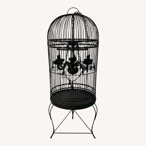 Used Vintage/Antique Black Floor Lamp for sale on AptDeco