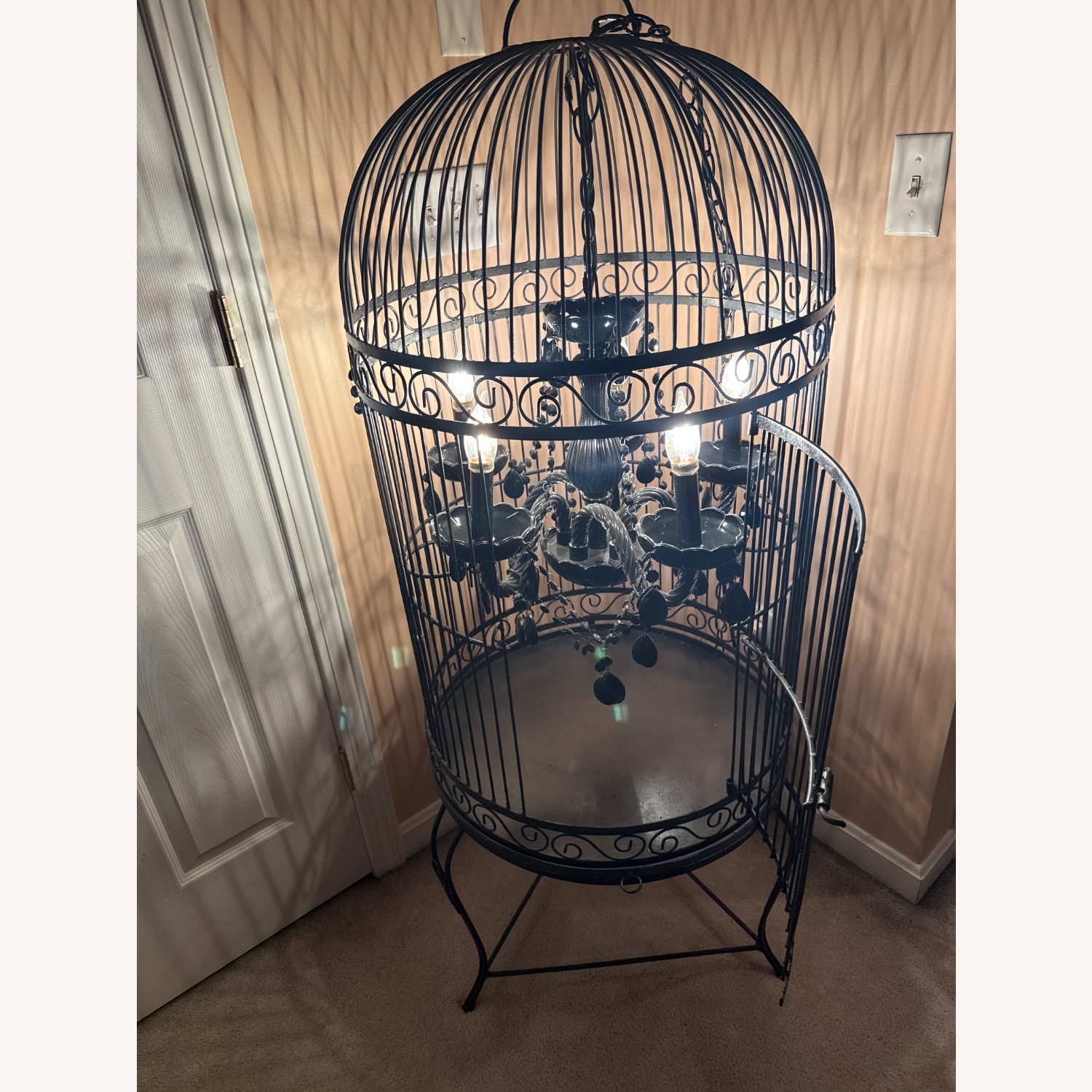 Vintage/Antique Black Floor Lamp - image-3