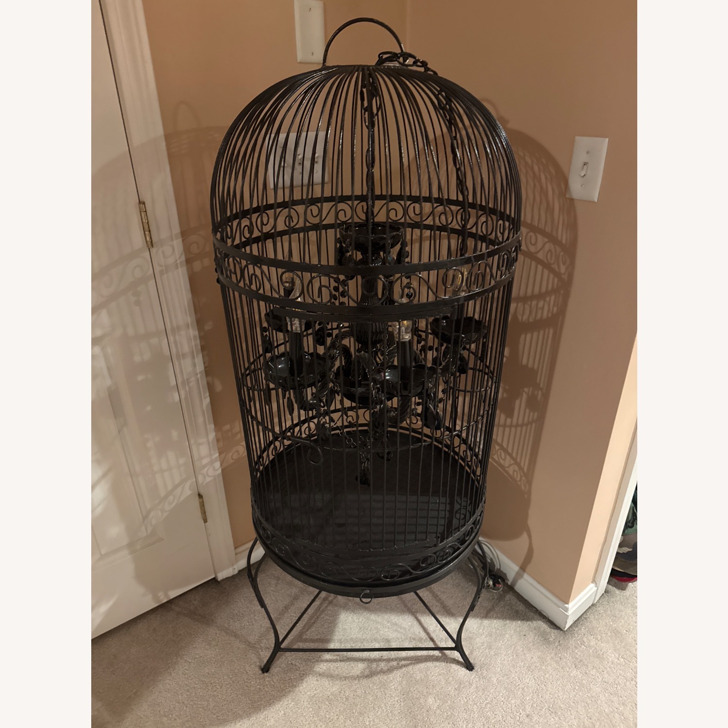 Vintage/Antique Black Floor Lamp - image-1