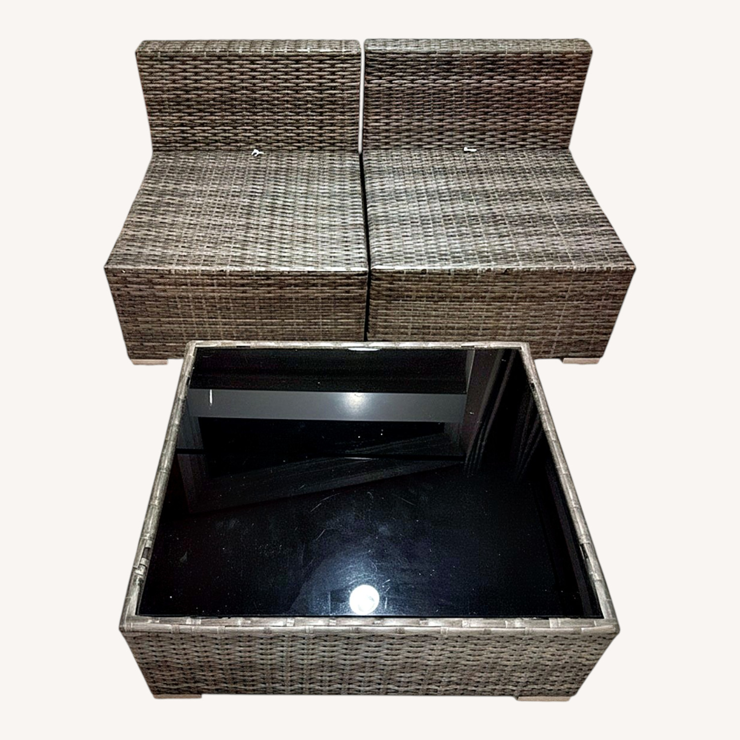 Dark Brown Plastic Patio Furniture - image-0