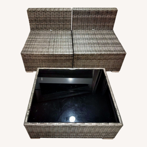 Used Dark Brown Plastic Patio Furniture for sale on AptDeco