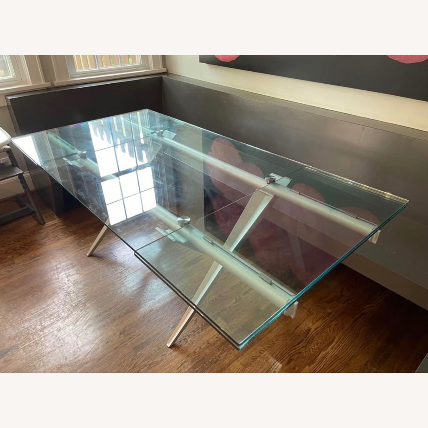 Roche Bobois Extendable Glass Table and Chairs - image-6