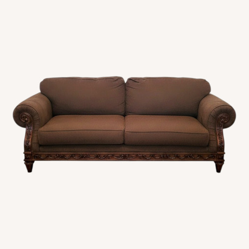 Used Broyhill Furniture Green Fabric 3+ Seater Sofa for sale on AptDeco