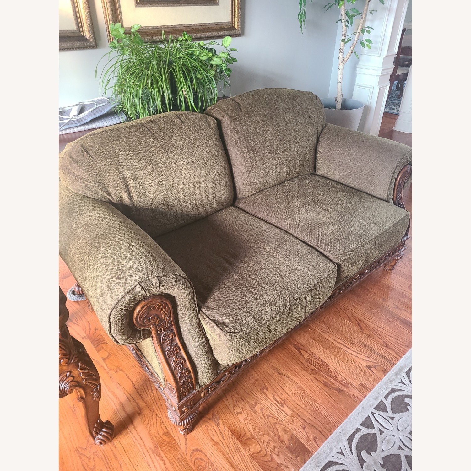 Broyhill Furniture Prestige Green Fabric Loveseat - image-2