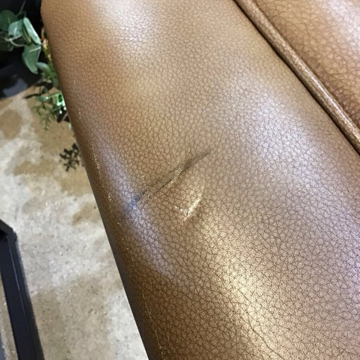 Pushback Leather Roll-Arm Recliner - image-13