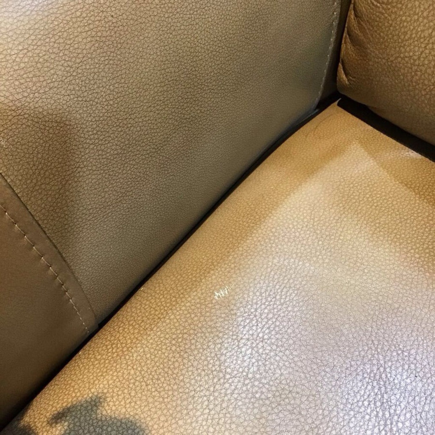 Pushback Leather Roll-Arm Recliner - image-7