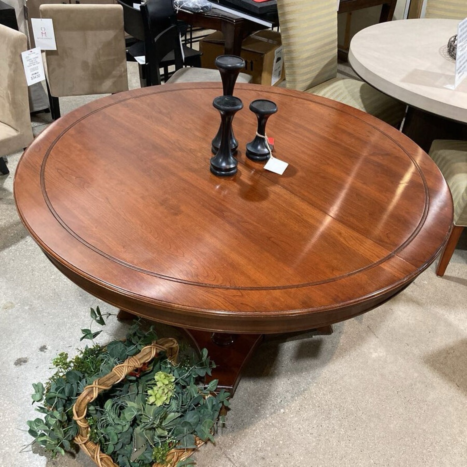 Stickley Pedestal Solid Wood Dining Table - image-3