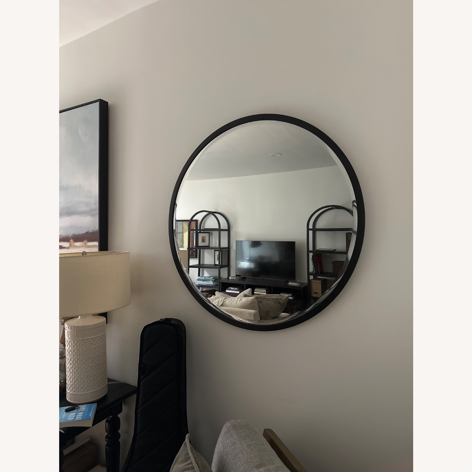 Pottery Barn Layne Round Wall Mirror - image-3