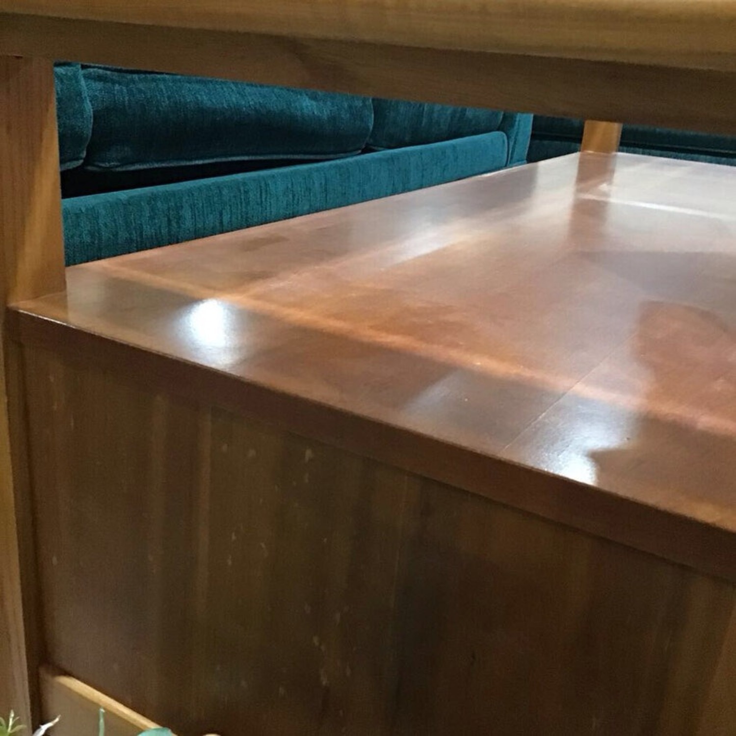 Oak 2-Drawer w Glass Top Coffee Table - image-9