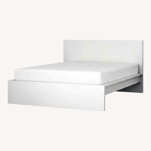 Used IKEA Malm White King Bed for sale on AptDeco