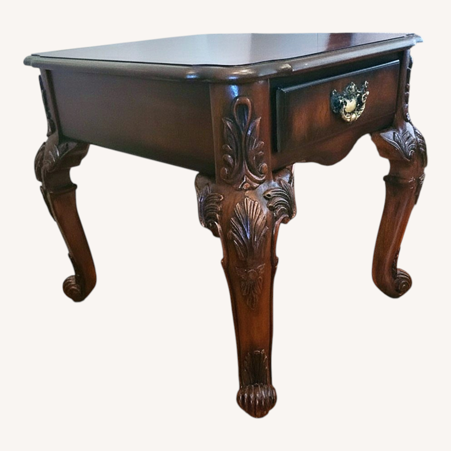 Broyhill Furniture Dark Brown Wood Side Tables - image-0