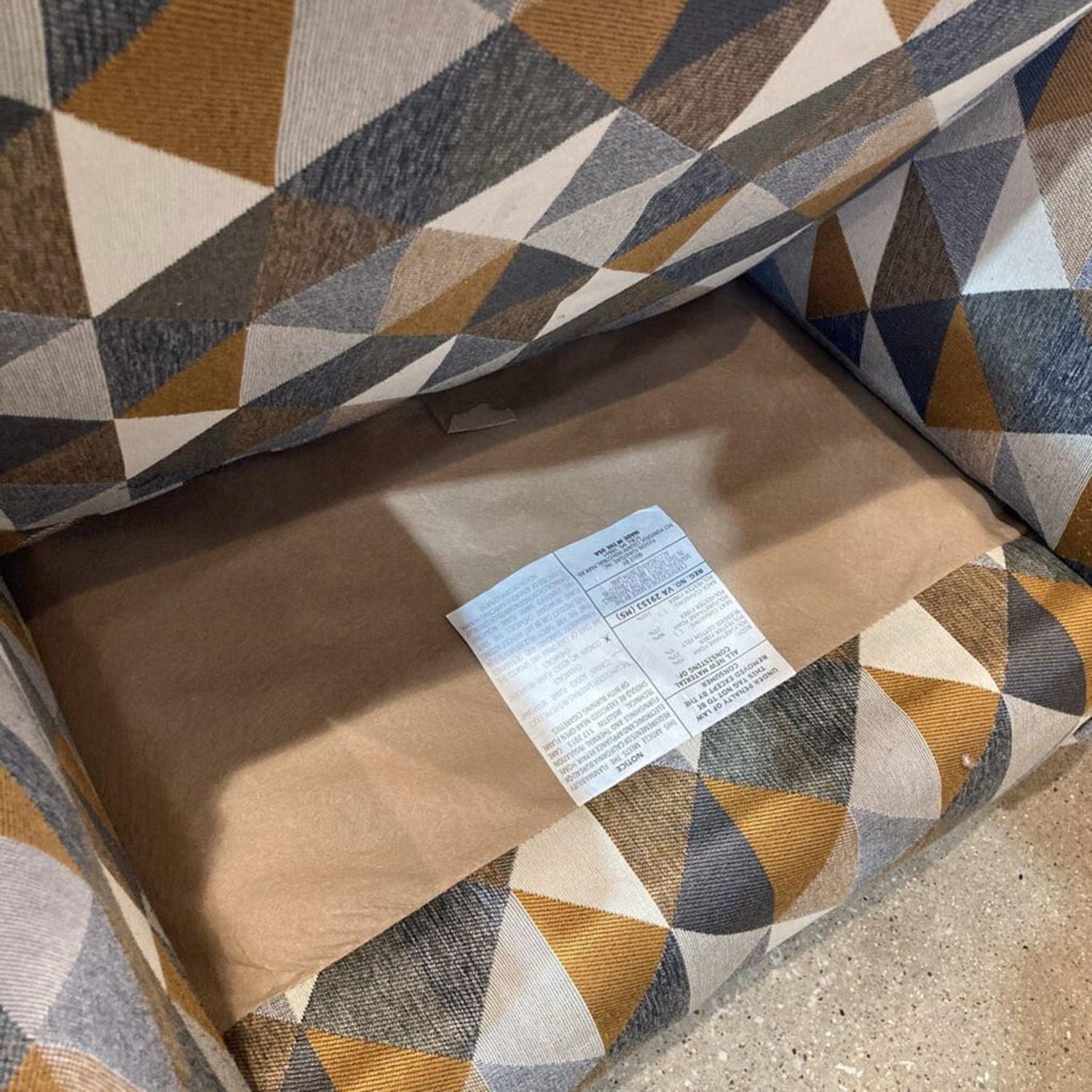 Geometric Pattern Accent Chair w Ottoman - image-6