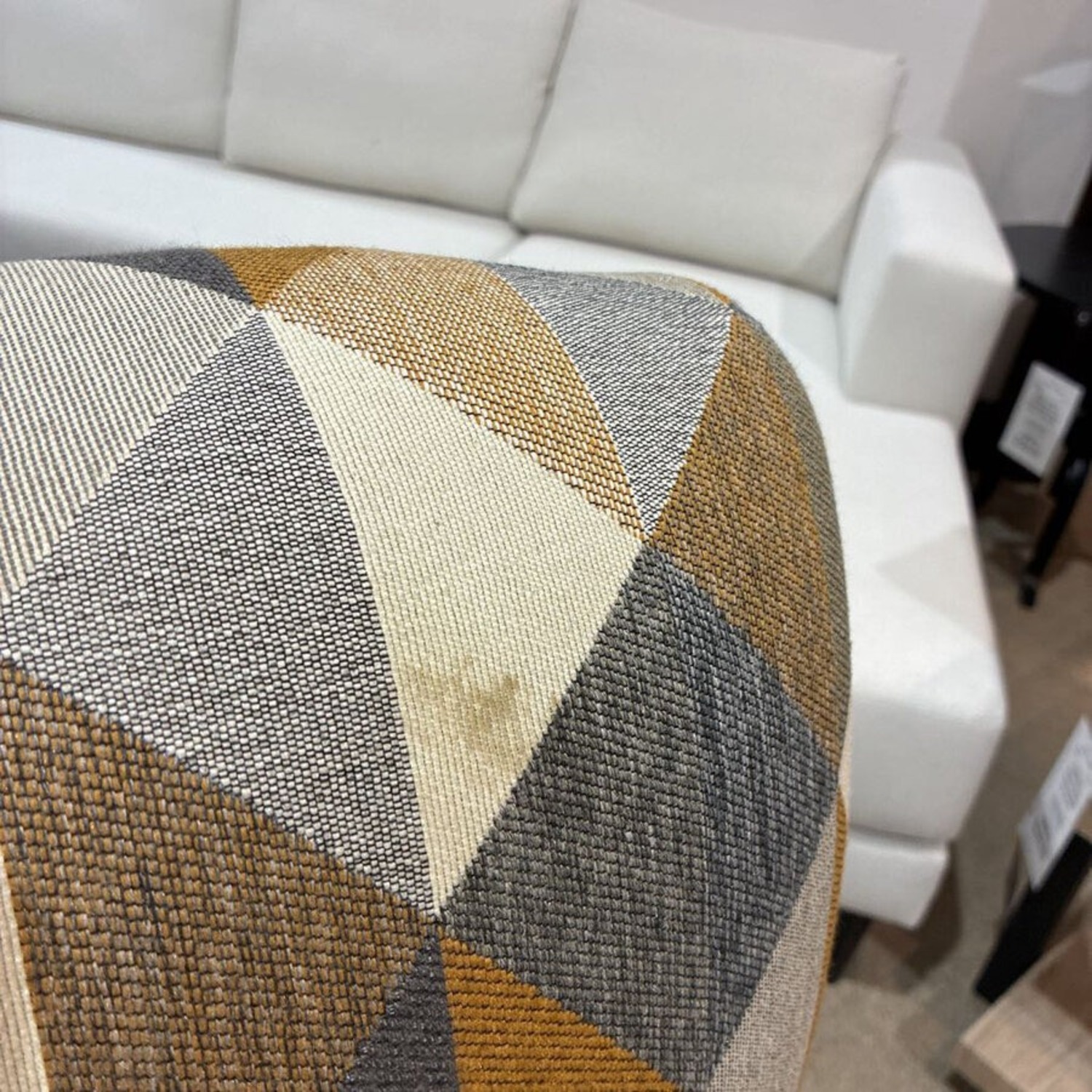 Geometric Pattern Accent Chair w Ottoman - image-10