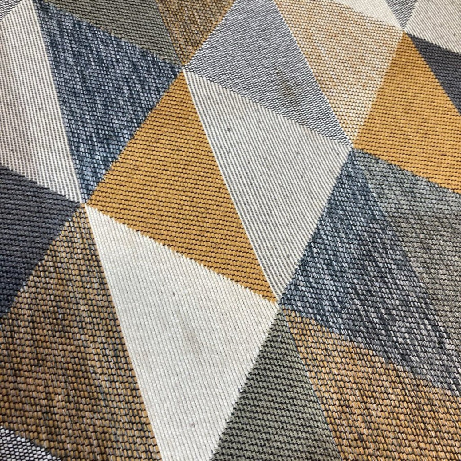 Geometric Pattern Accent Chair w Ottoman - image-9