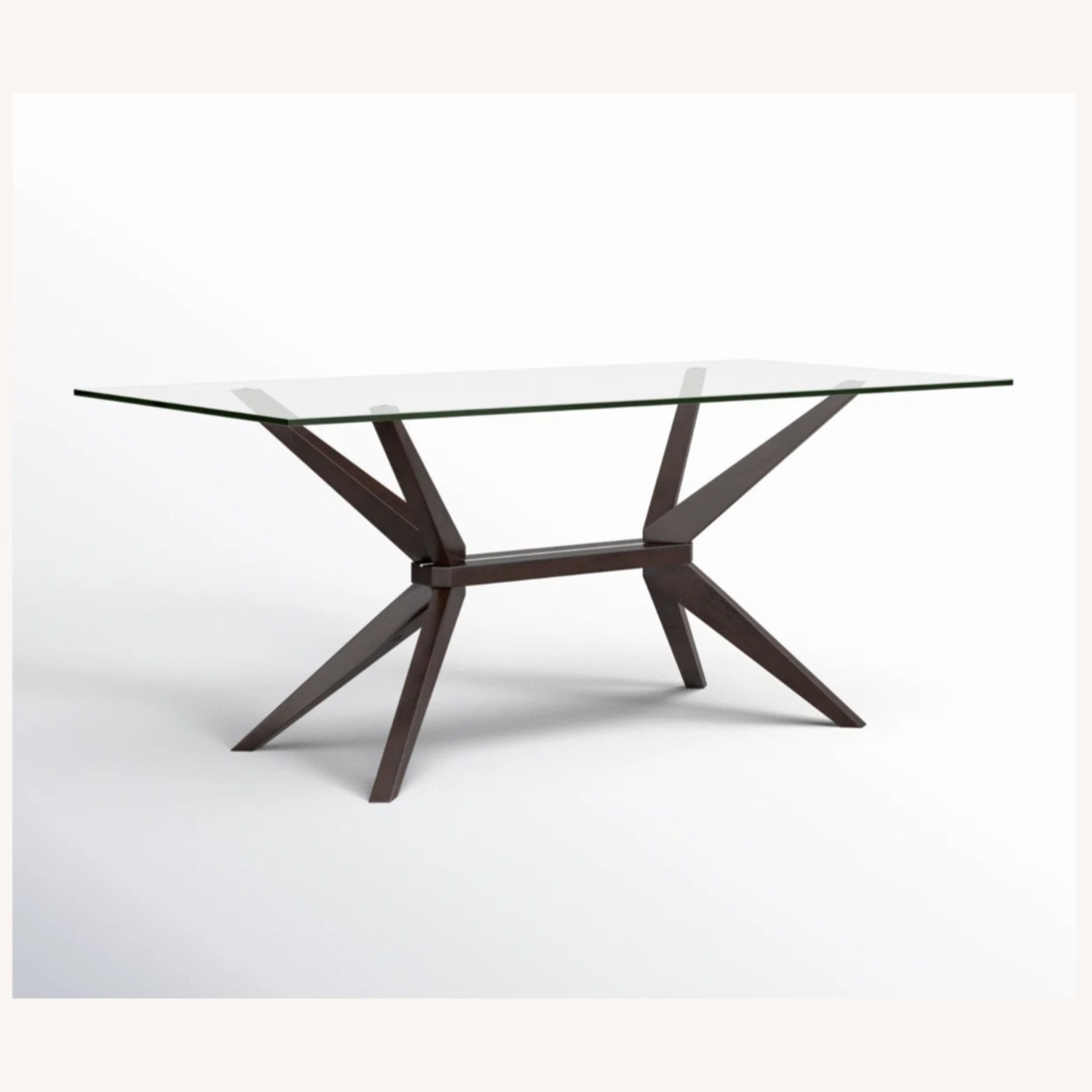 Dark Brown Glass Dining Table - image-4