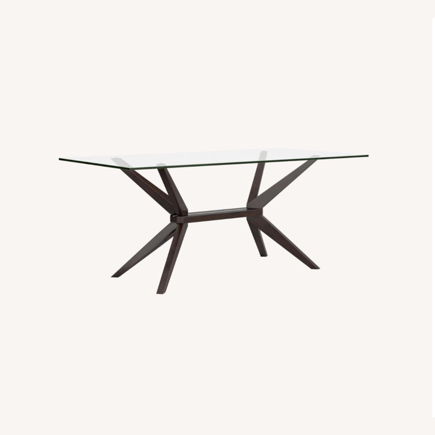 Dark Brown Glass Dining Table - image-5