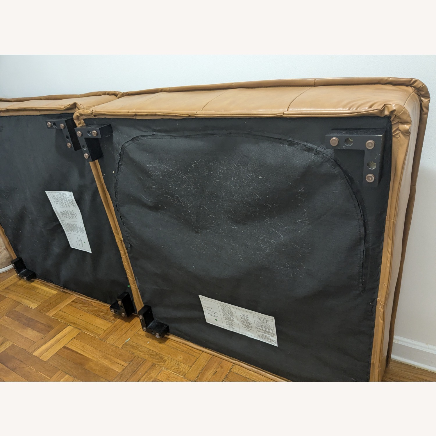 Modway Light Brown Faux Leather 2 Seater Sofa - image-5