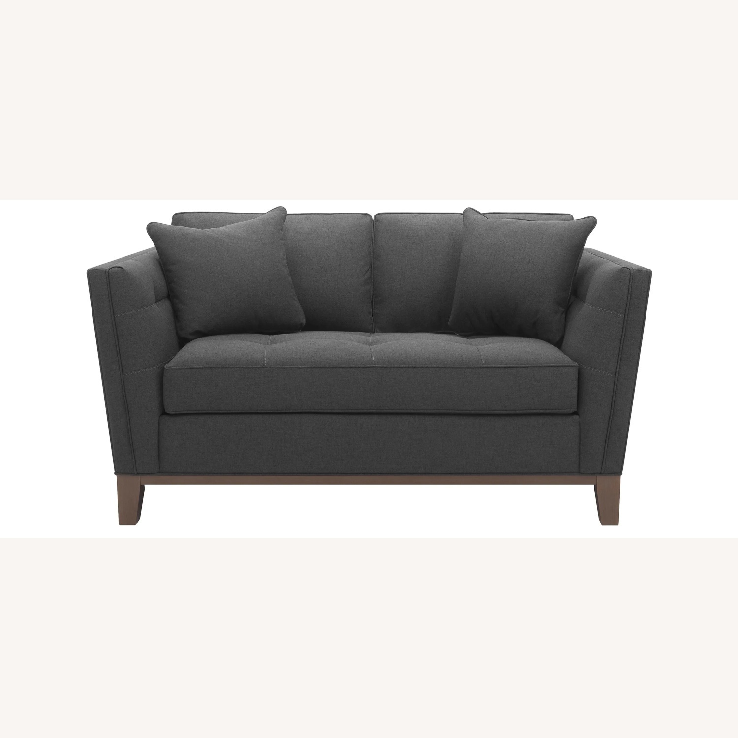 Raymour & Flanigan Dark Gray Fabric Loveseat - image-4