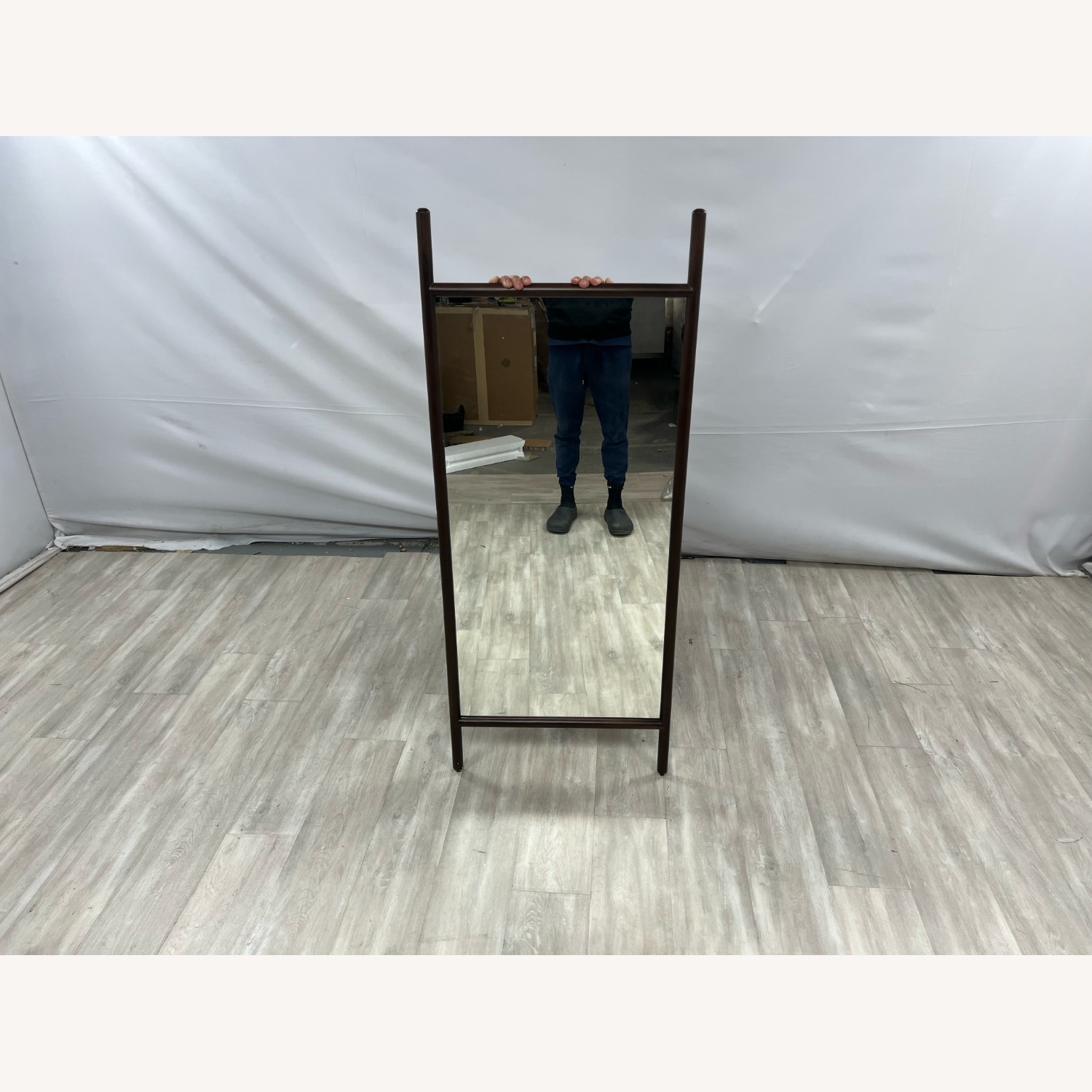 Fernish Nassau Floor Mirror - Walnut - image-3