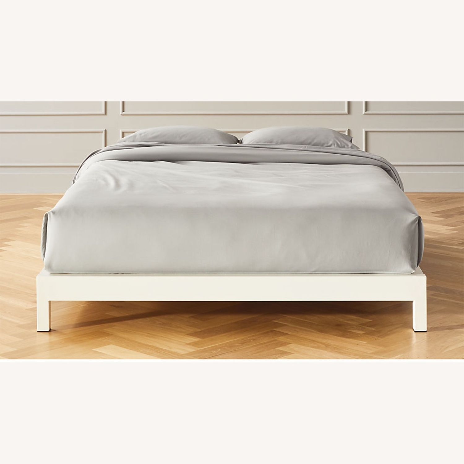 CB2 White Full Platform Bed - image-4