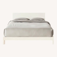 CB2 White Full Platform Bed
