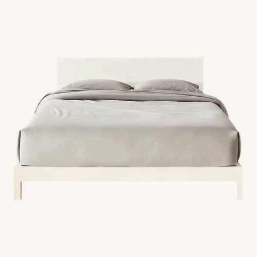 Used CB2 White Full Platform Bed for sale on AptDeco