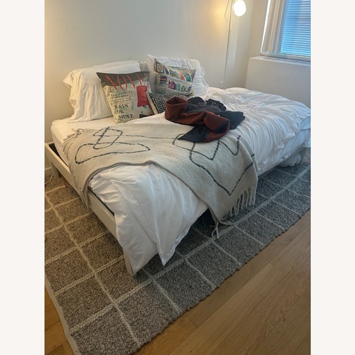 Used CB2 White Full Platform Bed for sale on AptDeco